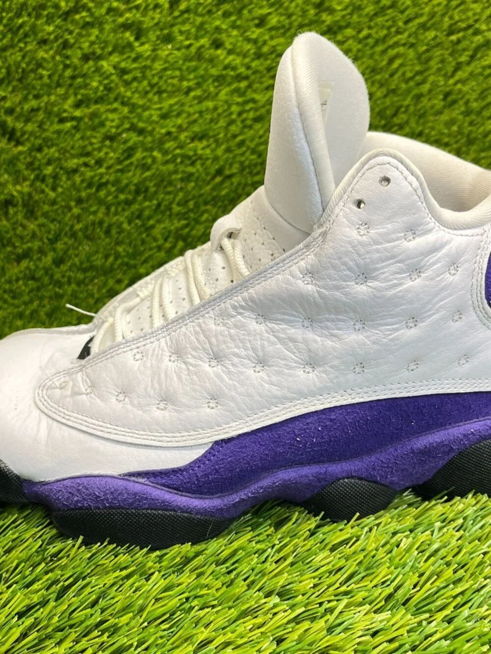 Nike Air Jordans 13 Retro Mens Size 8 White Purple Athletic Shoes‎ Sneakers